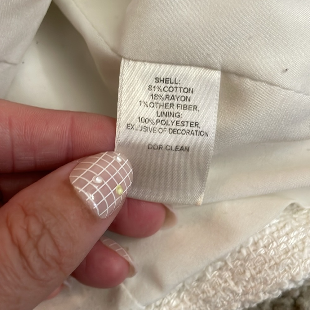 White House Black Market Textured White Blazer - Picture 6 of 8